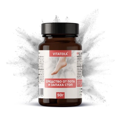 Púder na nohy na potenie a zápach – 50 g – Vitateka