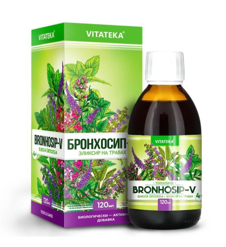 Bronhosip-V – bylinný elixír s vitamínom C – 120 ml – Vitateka Bronhosip-V – bylinný elixír s vitamínom C – 120 ml – Vitateka