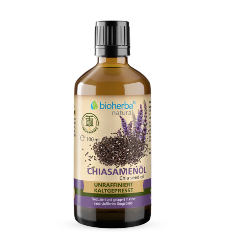 Chia olej lisovaný za studena - 100 ml - Bioherba