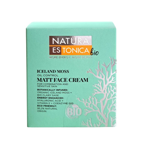 Matujúci pleťový krém s islandským machom - 50 ml - Natura Estonica