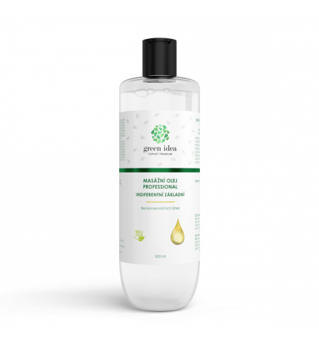 Indiferentný masážny olej – základná báza 500 ml – Green idea