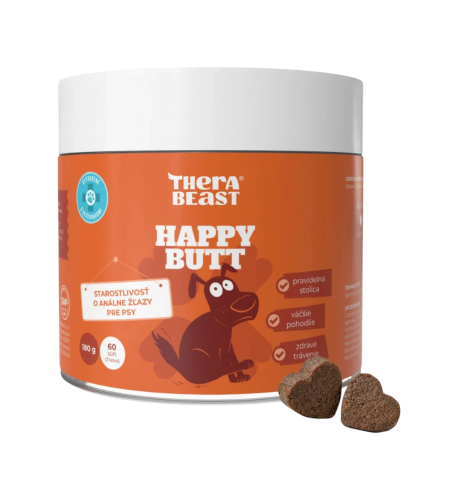 Happy Butt – podpora análnych žliaz a správnej stolice pre psov – 60 ks – Therabeast