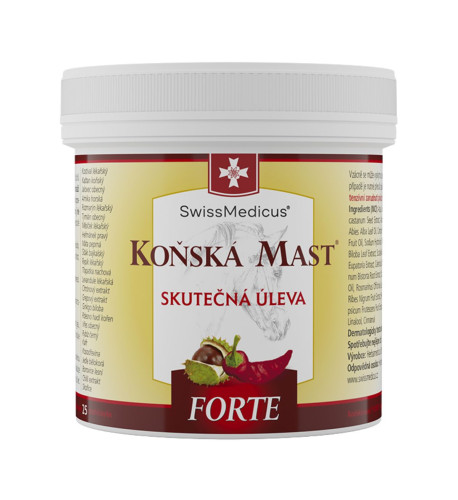 Konská masť FORTE hrejivá - 500 ml - SwissMedicus Konská masť FORTE hrejivá - 500 ml - SwissMedicus