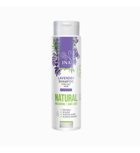 Prírodný levanduľový šampón - lupiny a citlivá pokožka hlavy - 200 ml - INA Essentials