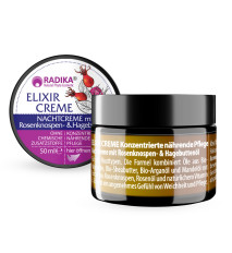 Elixír nočný krém s ružovými púčikmi a šípkovým olejom - 50 ml - Bioherba Elixír nočný krém s ružovými púčikmi a šípkovým olejom - 50 ml - Bioherba