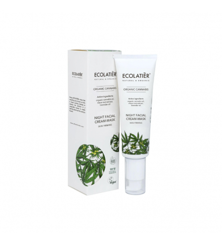 Nočný pleťový krém/maska spevňujúci Organic Cannabis - 50ml - Ecolatier