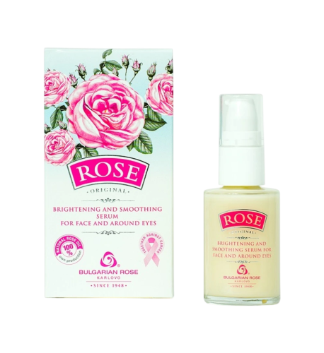 ROSE ORIGINAL – rozjasňujúce a vyhladzujúce sérum na tvár a okolie očí 30 ml - Bulgarian Rose Karlovo ROSE ORIGINAL – rozjasňujúce a vyhladzujúce sérum na tvár a okolie očí 30 ml - Bulgarian Rose Karlovo