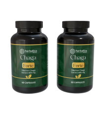 Zvýhodnený set: 2 x Čaga sibírska FORTE - 60 vegánskych kapsúl (600mg/ kapsula)