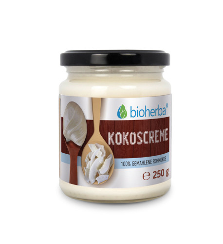 100 % kokosový krém z mletého surového kokosu – 250 g – Bioherba