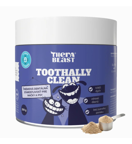 Toothally clean – prášok na zuby a ďasná pre psov a mačky – 200 g – Therabeast Toothally clean – prášok na zuby a ďasná pre psov a mačky – 200 g – Therabeast