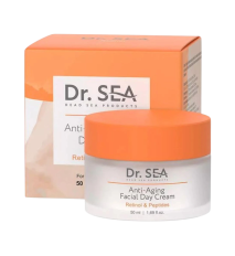 Anti-aging denný krém na tvár s retinolom a peptidmi - 50 ml - Dr. Sea Anti-aging denný krém na tvár s retinolom a peptidmi - 50 ml - Dr. Sea