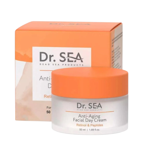 Anti-aging denný krém na tvár s retinolom a peptidmi - 50 ml - Dr. Sea Anti-aging denný krém na tvár s retinolom a peptidmi - 50 ml - Dr. Sea