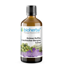 Zelená káva, grécky horský čaj a šafran kvapky – tinktúra – 100 ml – Bioherba Zelená káva, grécky horský čaj a šafran kvapky – tinktúra – 100 ml – Bioherba