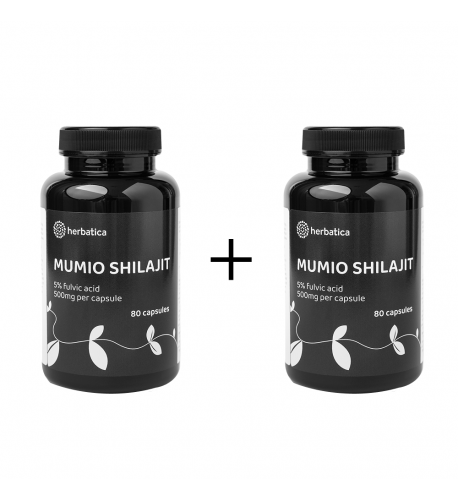 Zvýhodnený set: 2 x Shilajit - očistené mumio premium (500mg) - 80 kapsúl -