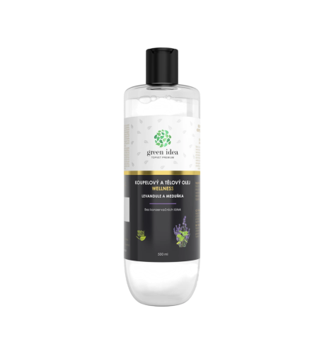 Levanduľa a medovka – kúpeľový a telový olej 500 ml – Green idea Levanduľa a medovka – kúpeľový a telový olej 500 ml – Green idea