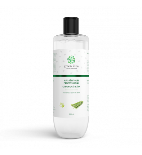 Citrónová tráva – masážny olej 500 ml – Green idea