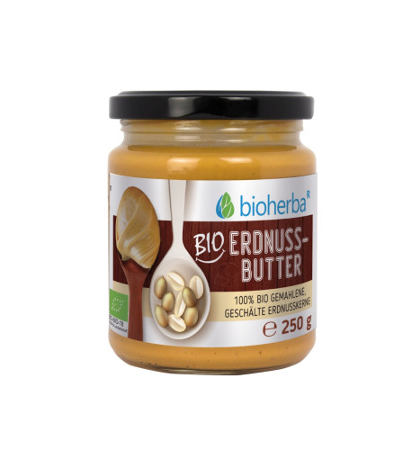 100 % bio arašidové maslo – 250 g – Bioherba