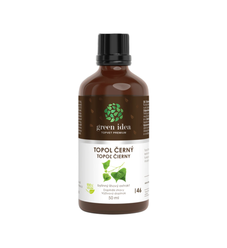 Topoľ čierny tinktúra – kvapky 50 ml – Green idea Topoľ čierny tinktúra – kvapky 50 ml – Green idea