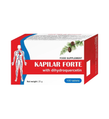 KAPILAR FORTE - doplnok stravy s dihydrokvercetínom, rutínom a vitamínom C - 100 tabliet - Farmakom KAPILAR FORTE - doplnok stravy s dihydrokvercetínom, rutínom a vitamínom C - 100 tabliet - Farmakom