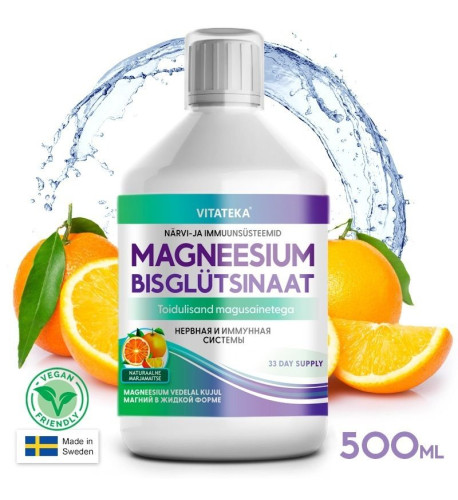 Magnézium bisglycinát – tekutá forma – 500 ml – Vitateka Magnézium bisglycinát – tekutá forma – 500 ml – Vitateka