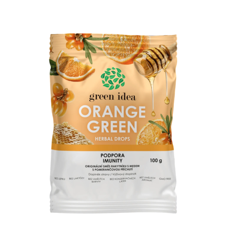 Orange green – bylinné cukríky 100 g – Green idea Orange green – bylinné cukríky 100 g – Green idea