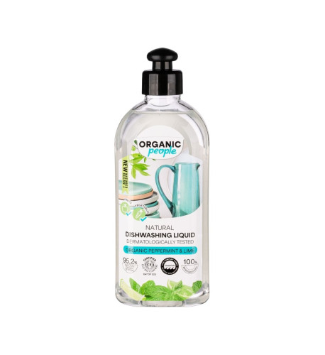 Prírodný prostriedok na riad – bio mäta a limetka - 350 ml - Organic People