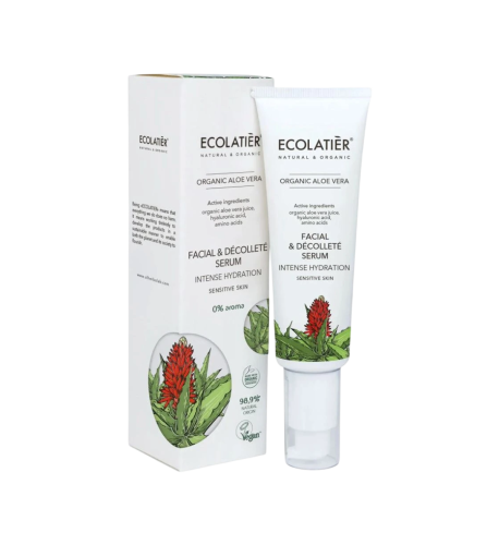 Sérum na tvár a dekolt s intenzívnou hydratáciou Organic Aloe Vera - 50 ml - Ecolatier Sérum na tvár a dekolt s intenzívnou hydratáciou Organic Aloe Vera - 50 ml - Ecolatier