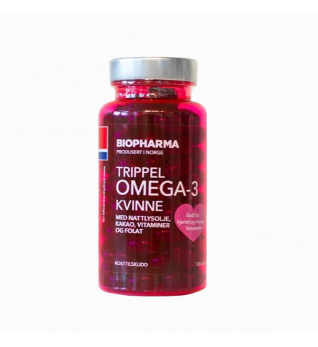 Trippel OMEGA 3 Kvinne Kakao - Biopharma - 120 kapsúl