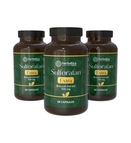 Zvýhodnený set: 3x Sulforafán EXTRA - extrakt z brokolice 500 mg, 60 kapsúl Zvýhodnený set: 3x Sulforafán EXTRA - extrakt z brokolice 500 mg, 60 kapsúl
