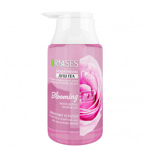 BLOOMING Hydratačný prírodný sprchový gél s ružovou vodou 300 ml - NATURE OF AGIVA BLOOMING Hydratačný prírodný sprchový gél s ružovou vodou 300 ml - NATURE OF AGIVA