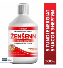 Vitamínový bylinný nápoj – ženšen, eleuterokok a zázvor – 500 ml – Vitateka