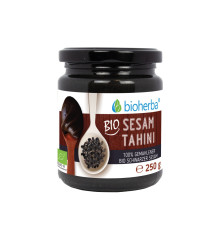 100 % bio sezamové tahini z mletého bio čierneho sezamu – 250 g – Bioherba