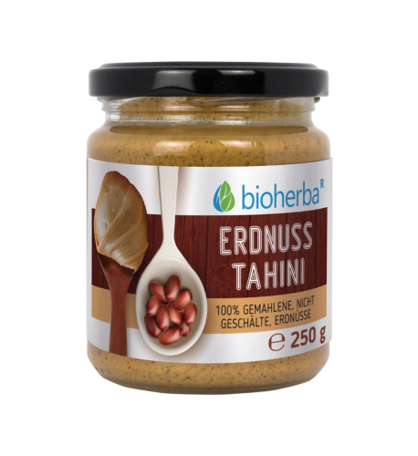 100 % arašidové tahini z mletých nelúpaných jadier – 250 g – Bioherba
