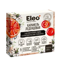 Karamelové cukríky s grapefruitom a olejom z čiernej rasce - 6ks/19g - ELEO Karamelové cukríky s grapefruitom a olejom z čiernej rasce - 6ks/19g - ELEO