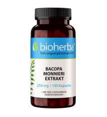 Bacopa extrakt 250 mg – 100 kapsúl – Bioherba Bacopa extrakt 250 mg – 100 kapsúl – Bioherba