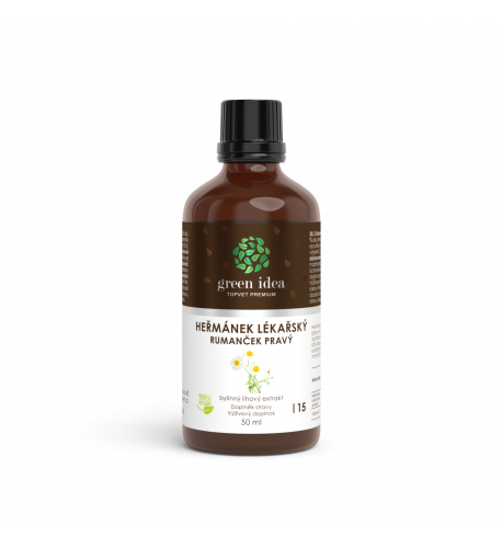 Harmanček lekársky – tinktúra – kvapky 50 ml – Green idea