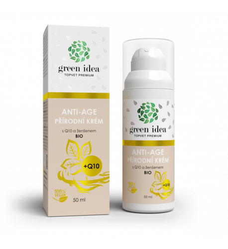 Prírodný anti-age krém s Q10 a ženšenom 50 ml – Green idea