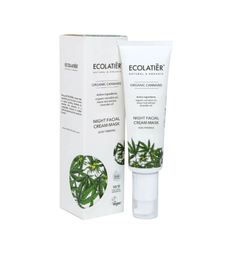 Nočný pleťový krém/maska spevňujúci Organic Cannabis - 50ml - Ecolatier