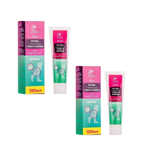 Zvýhodnený set: 2x Krém na žily Rutín s extraktom z ginkgo biloba - 100 ml - Ecolek