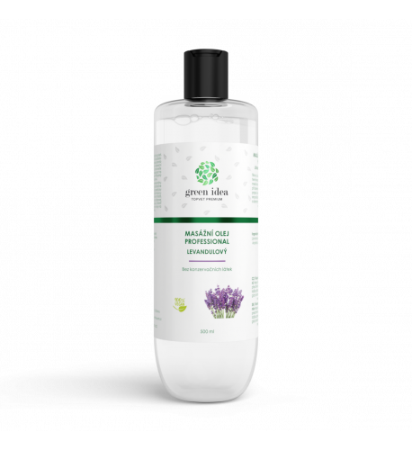 Levanduľový masážny olej 500 ml – Green idea