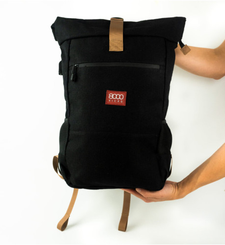 Konopný batoh – Everyday Backpack - Čierna - 8000kicks Konopný batoh – Everyday Backpack - Čierna - 8000kicks