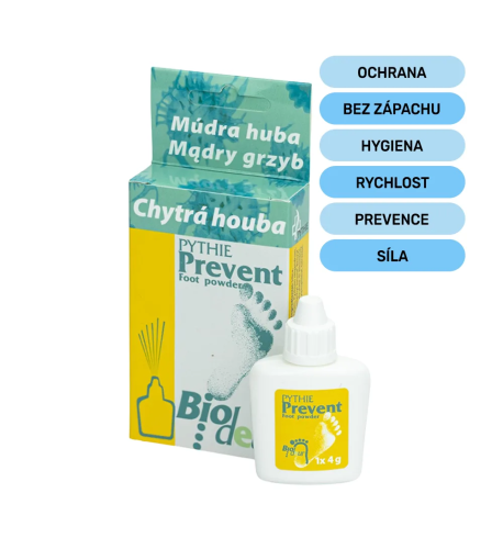 Púdrový zásyp na nohy a obuv Prevent Foot Powder – 4 g – Biodeur Púdrový zásyp na nohy a obuv Prevent Foot Powder – 4 g – Biodeur
