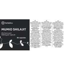 Shilajit - očistené mumio premium (500mg) - výživový doplnok - 80 kapsúl