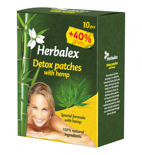 Detoxikačné náplasti s konope – 14 ks – Herbalex