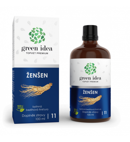 Ženšen – bezliehová tinktúra – 100 ml – Green idea