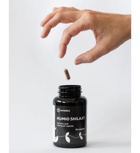 Shilajit - očistené mumio premium (500mg) - výživový doplnok - 80 kapsúl -
