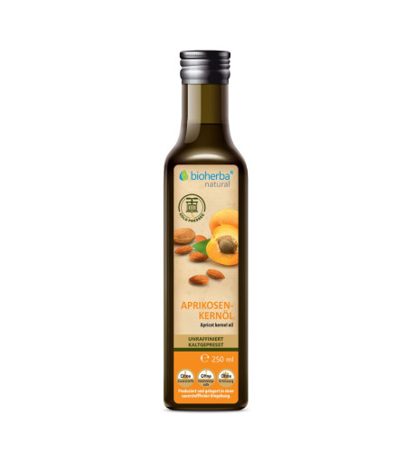Marhuľový olej z jadier lisovaný za studena - 250 ml - Bioherba Marhuľový olej z jadier lisovaný za studena - 250 ml - Bioherba