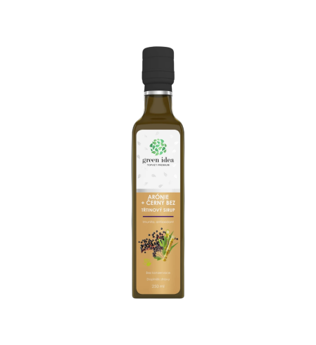 Arónia+čierna baza sirup trstinový 250 ml - Green idea Arónia+čierna baza sirup trstinový 250 ml - Green idea