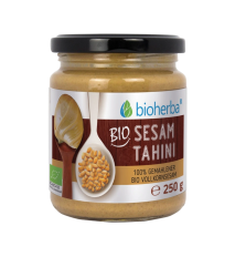 100 % bio sezamové tahini z mletého bio celozrnného sezamu – 250 g – Bioherba