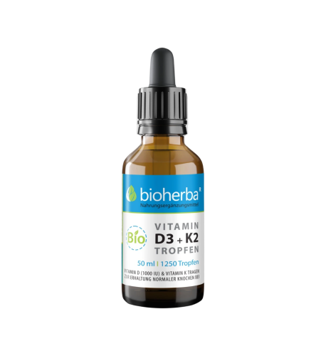 Vitamín D3 + K2 kvapky BIO - 50 ml - Bioherba